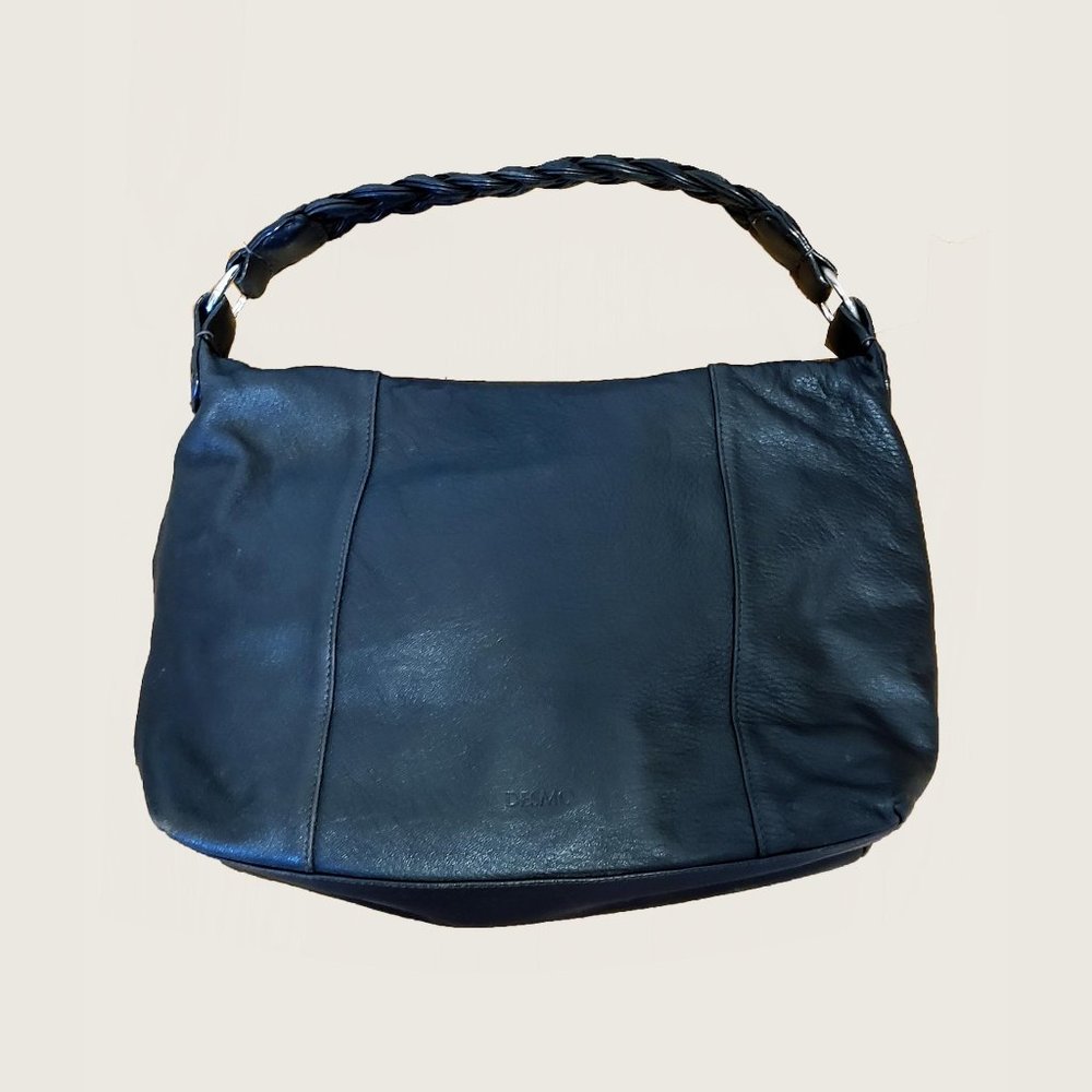 DESMO Brown Italian Leather Hobo Bag